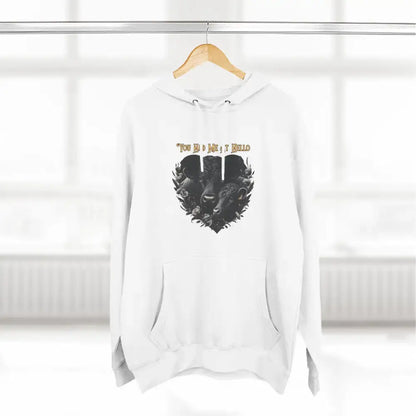 Farm Fleece Hoodie Western Farm Apparel Black Angus Bull and Cow - Hoodie
