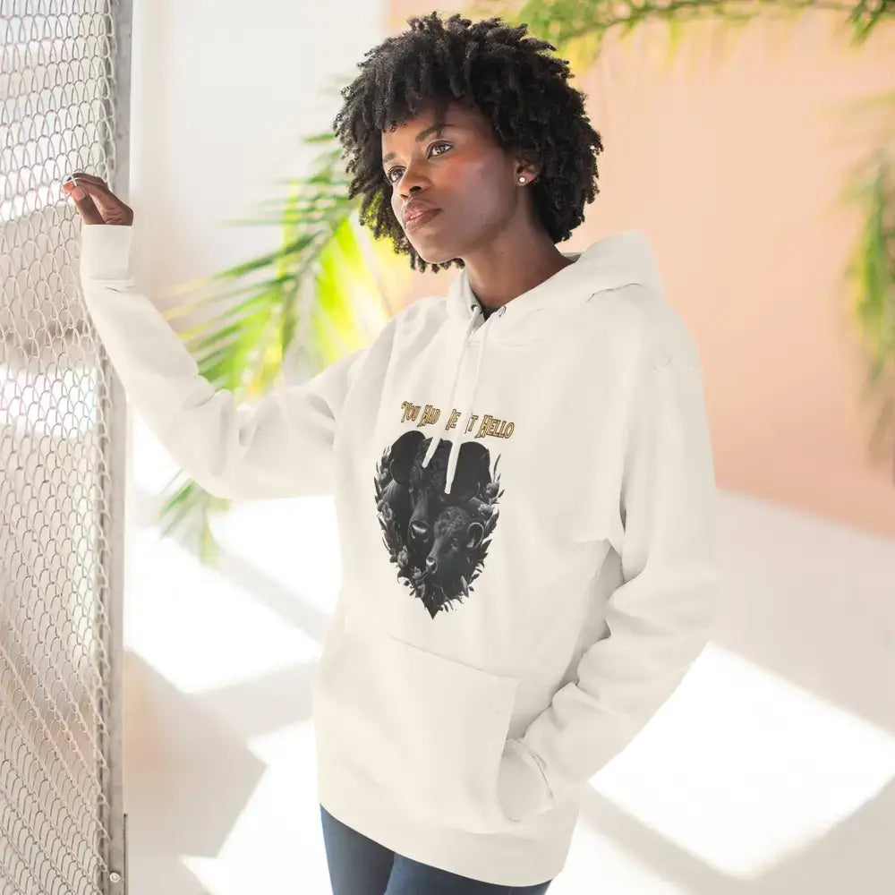 Farm Fleece Hoodie Western Farm Apparel Black Angus Bull and Cow - Hoodie