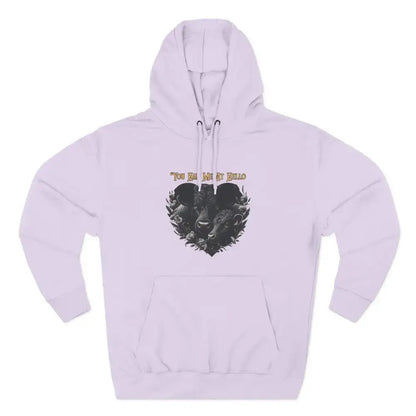 Farm Fleece Hoodie Western Farm Apparel Black Angus Bull and Cow - M / Lilac - Hoodie