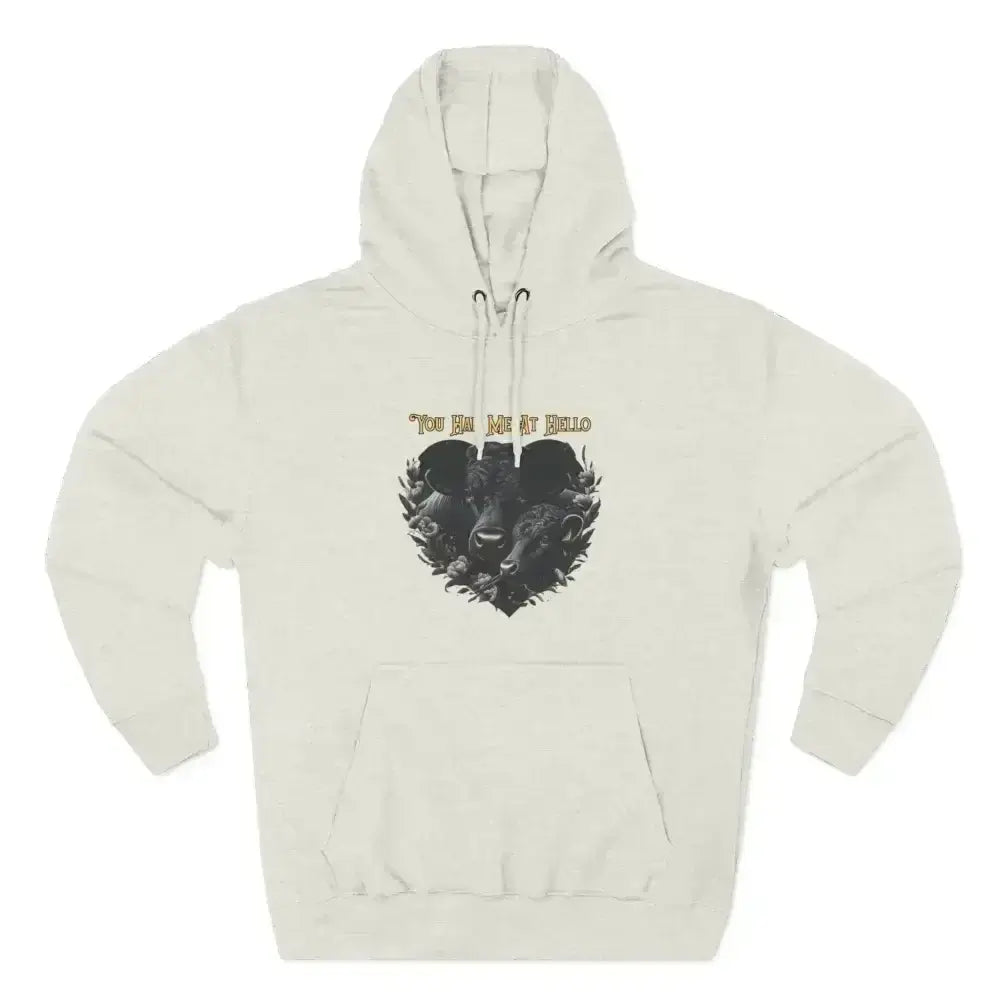 Farm Fleece Hoodie, Western Farm Apparel, Black Angus Bull and Cow - The Best New Thing