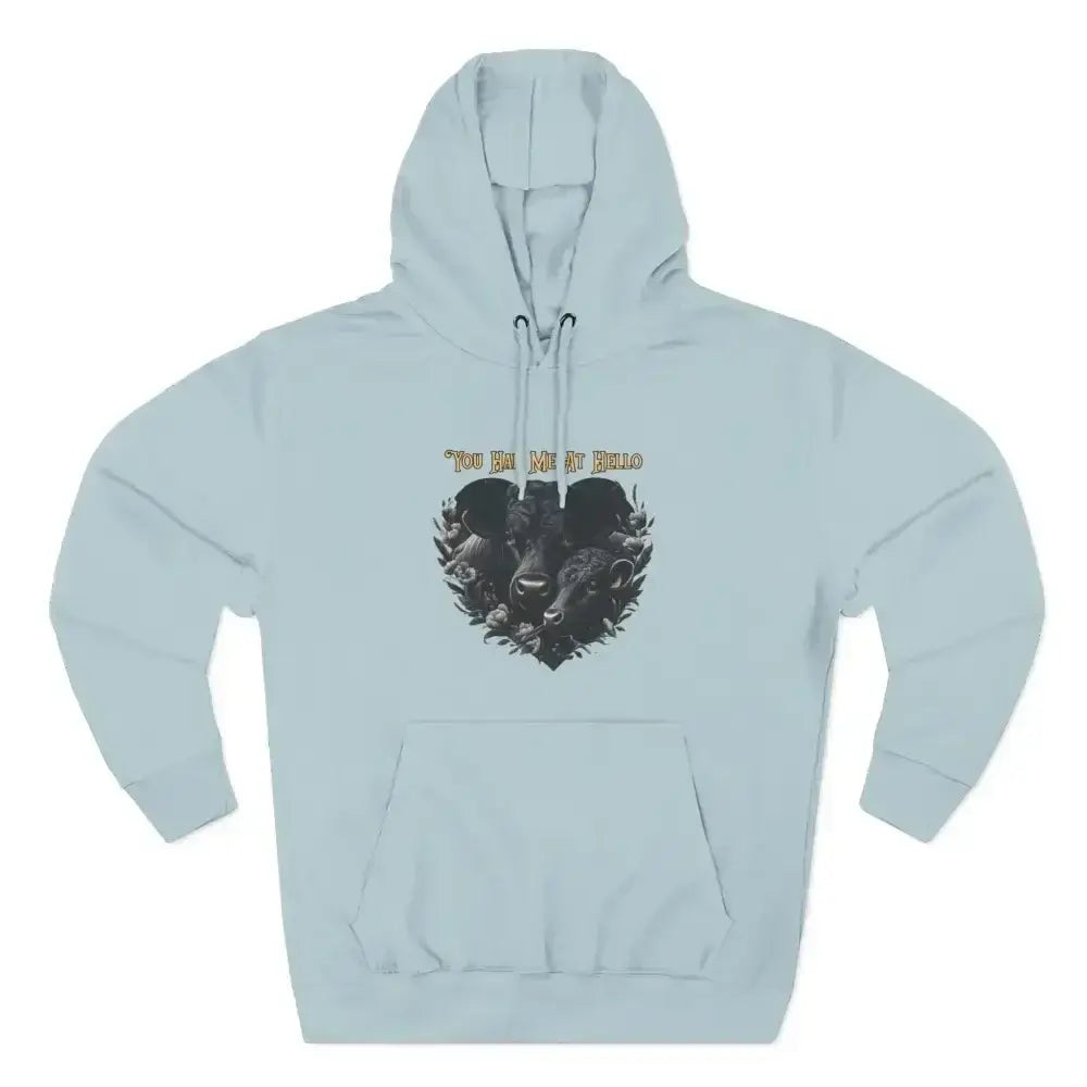 Farm Fleece Hoodie, Western Farm Apparel, Black Angus Bull and Cow - The Best New Thing
