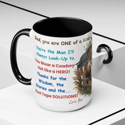 Father’s Day Coffee Mug One of a Kind Dad Country Gifts for Dad Farmer Dad Gifts Ceramic Gift Mug - Mugs