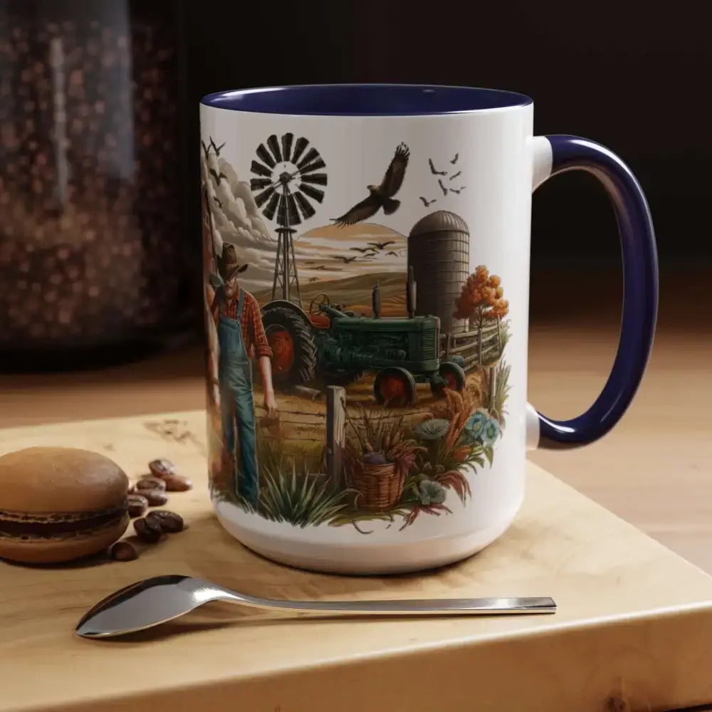 Father’s Day Coffee Mug One of a Kind Dad Country Gifts for Dad Farmer Dad Gifts Ceramic Gift Mug - Mugs