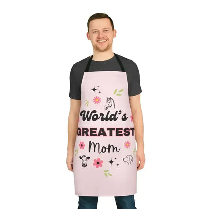 World's Greatest Mom Fun Apron, Country Apron for Greatest Mama - The Best New Thing