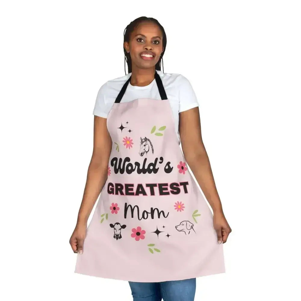 World's Greatest Mom Fun Apron, Country Apron for Greatest Mama - The Best New Thing