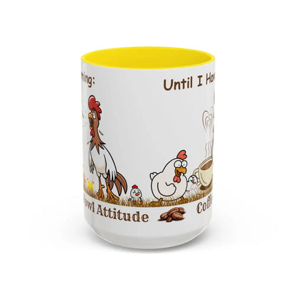 Funny Chicken Coffee Mug - Trending Humorous Chicken Gifts Trending Unique Gifts Chicken Lover 15oz - 15oz / Yellow