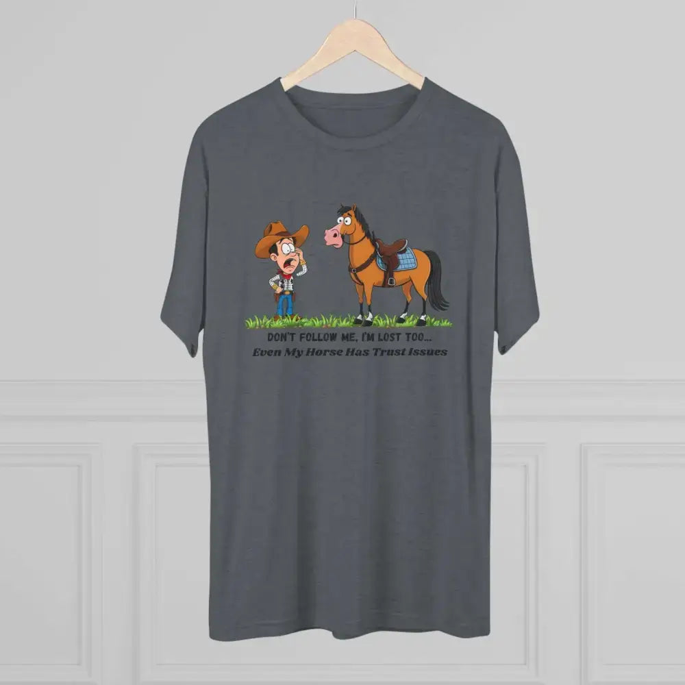 Funny Cowboy Horse T-Shirt Trail Riding Tee Western Shirt for Men - T-Shirt