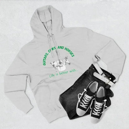 Guitars, Cows & Horses Hoodie — Hoodies for Men, Winter Farm Apparel - The Best New Thing