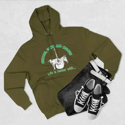 Guitars Cows & Horses Hoodie — Hoodies for Men Winter Farm Apparel - Hoodie