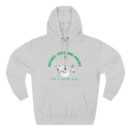 Guitars, Cows & Horses Hoodie — Hoodies for Men, Winter Farm Apparel - The Best New Thing