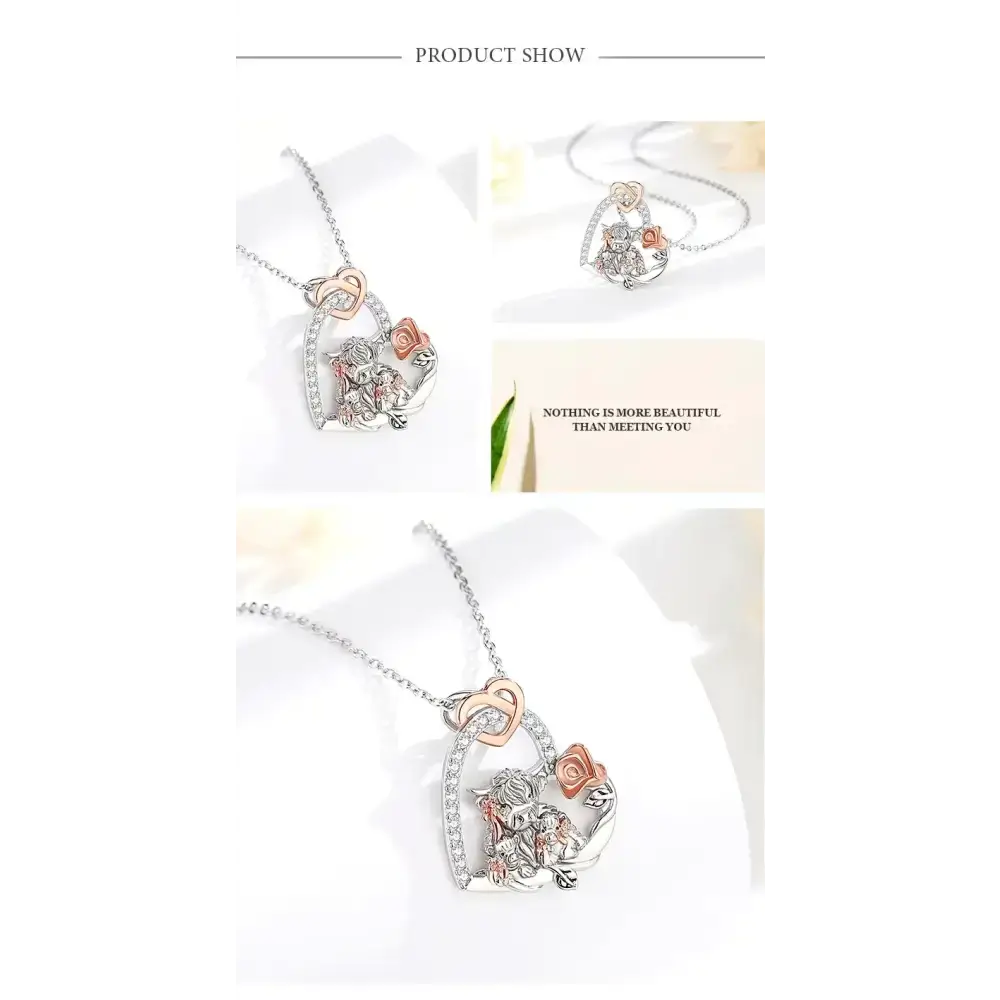 Highland Cow Necklace for Women 925 Sterling Silver Cow Lover Jewelry Gift Farm Style Necklace - Jewelry