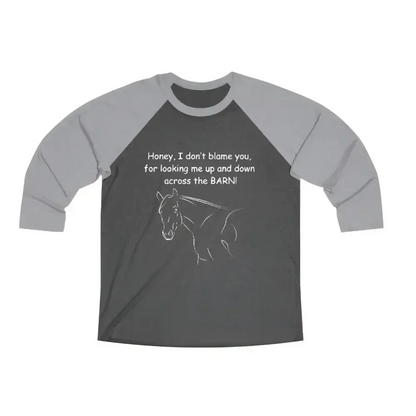 Charcoal gray unisex loose-fit horse lover tee with horse graphic