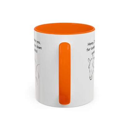 White and orange horse coffee mugs, 11oz cup with fun design, perfect gift