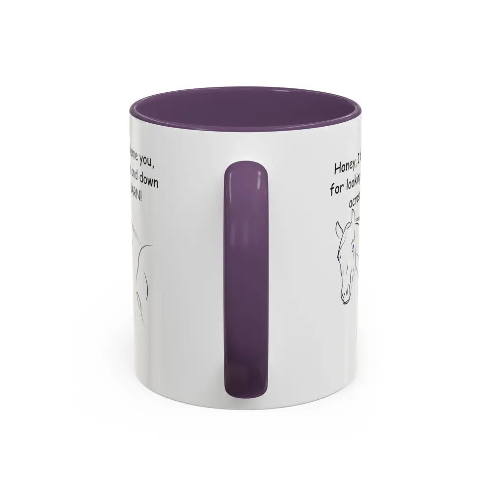 White and purple horse coffee mugs, 11oz coffee cup perfect gift