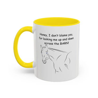 Horse Coffee Mugs 11oz Cup with Humorous Horse Illustration, Perfect Gift