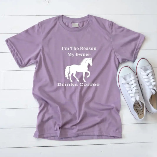 Horse Lover Soft Style T-Shirt, I'm the Reason You Drink Coffee - The Best New Thing