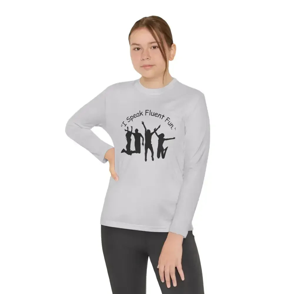 I Speak Fluent Fun, Youth Unisex Long Sleeve Shirt for Teens - The Best New Thing