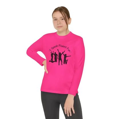 I Speak Fluent Fun, Youth Unisex Long Sleeve Shirt for Teens - The Best New Thing
