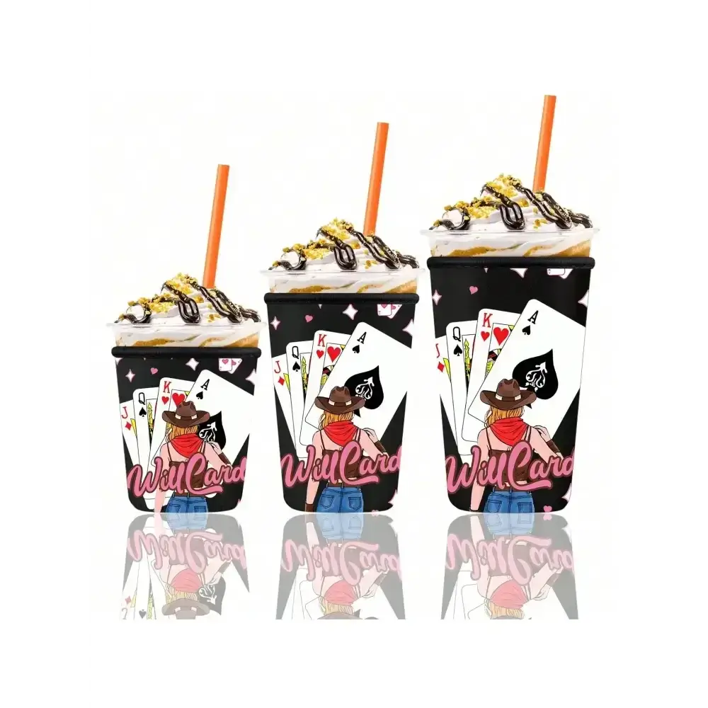 Ice Coffee Drink Sleeves, Cowgirl Western Reusable Neoprene Sleeve - The Best New Thing