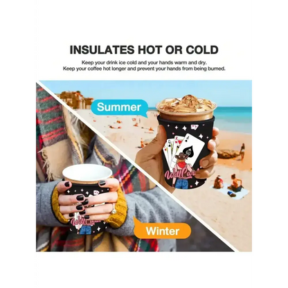 Ice Coffee Drink Sleeves, Cowgirl Western Reusable Neoprene Sleeve - The Best New Thing