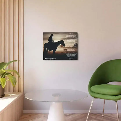 Inspirational Cowboy Metal Art Sign - A Cowboy's Grace - The Best New Thing