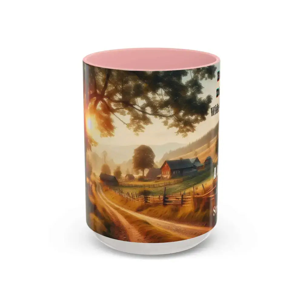 Inspirational Faith Coffee Mug Motivational Mug Country Coffee Mugs Inspirational Gift Idea 15ozs - 15oz / Pink - Mugs