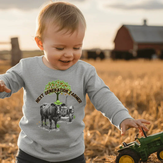 Toddler Long Sleeve Tee, Youth Farm Tee, Toddler Tee Farm Apparel - The Best New Thing