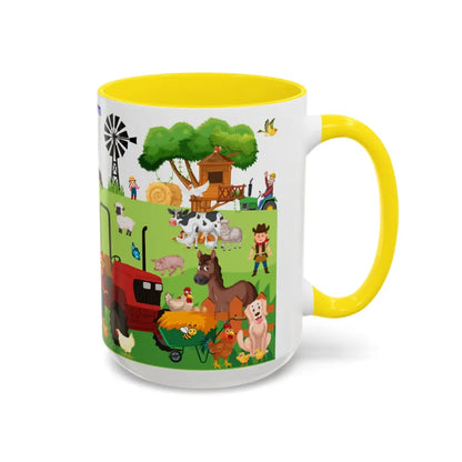 Life is Better on the FARM Mug Cartoon Cup for Kids Love Farming Cup of Joy 15oz - Mug
