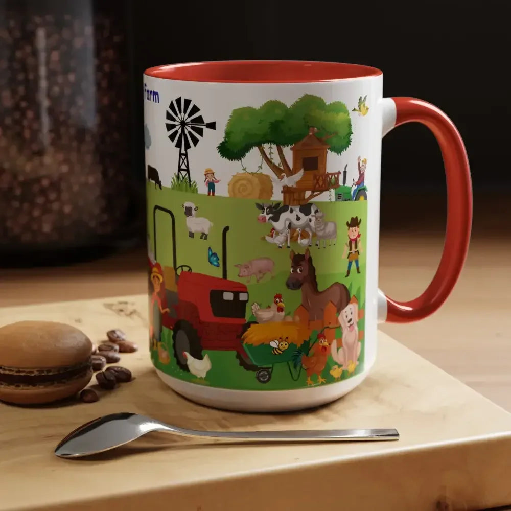 Life is Better on the FARM Mug, Cartoon Cup for Kids, Love Farming - The Best New Thing