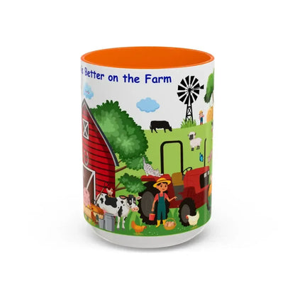 Life is Better on the FARM Mug, Cartoon Cup for Kids, Love Farming - The Best New Thing
