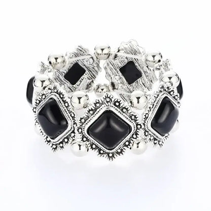 Western Fashion Bracelets Elastic Bracelets & Bangles Horse Lover Jewelry - Black 1 - Jewelry