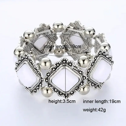 Western Fashion Bracelets Elastic Bracelets & Bangles Horse Lover Jewelry - White 1 - Jewelry