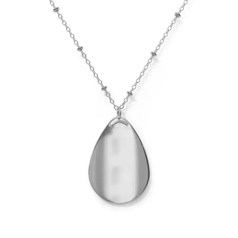 Memorial Oval Necklace: Gone But Never Forgotten, Bereavement Keepsake - The Best New Thing