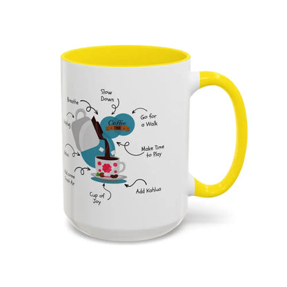Office Gift Coffee Cup Mug Relax Breathe and Unplug with a Cup of Joy - Mugs
