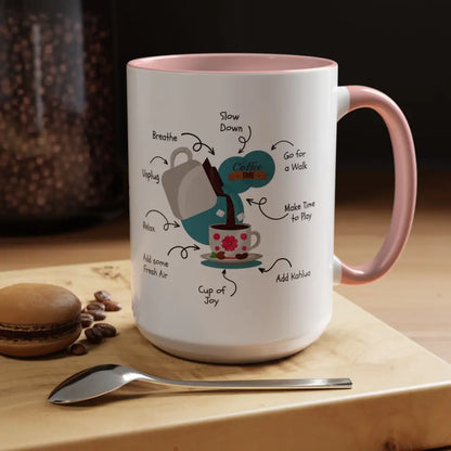 Office Gift Coffee Cup Mug Relax Breathe and Unplug with a Cup of Joy - Mugs