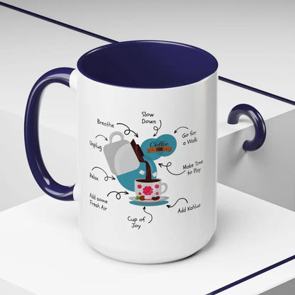 Office Gift Coffee Cup Mug Relax Breathe and Unplug with a Cup of Joy - Mugs