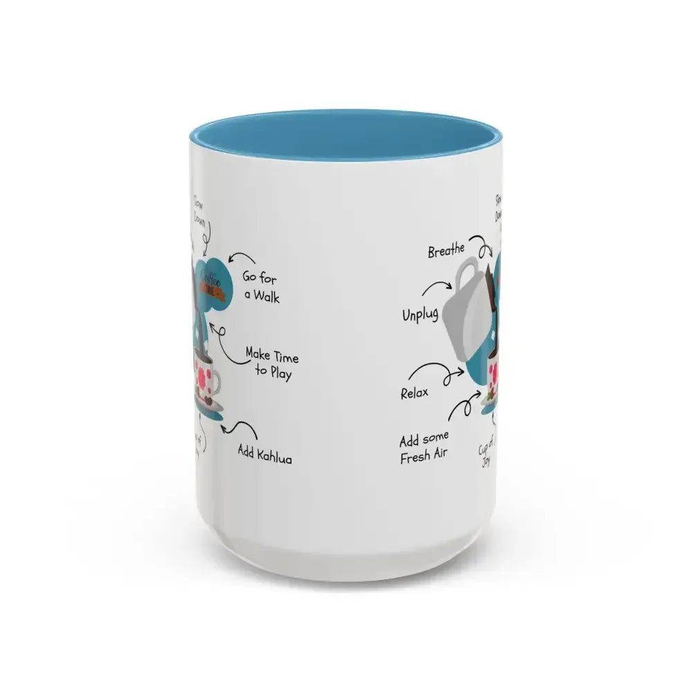 Office Gift Coffee Mug, Relax, Breathe, and Unplug with a Cup of Joy - The Best New Thing