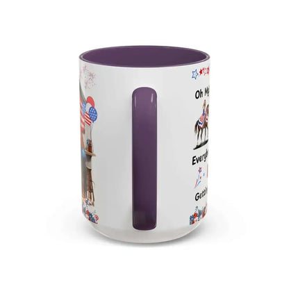 Patriotic Horse-Themed Country Coffee Mug Independence Day Tipsy Song Mug for Country Lovers | Funny Gift Idea - Mugs