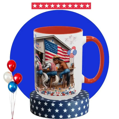 Patriotic Horse Country Coffee Mug, Independence Day Fun Gift Ideas - The Best New Thing