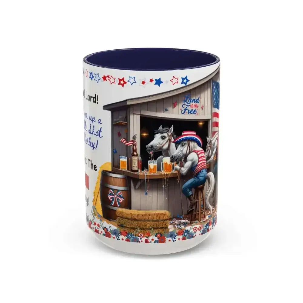 Patriotic Horse Country Coffee Mug, Independence Day Fun Gift Ideas - The Best New Thing