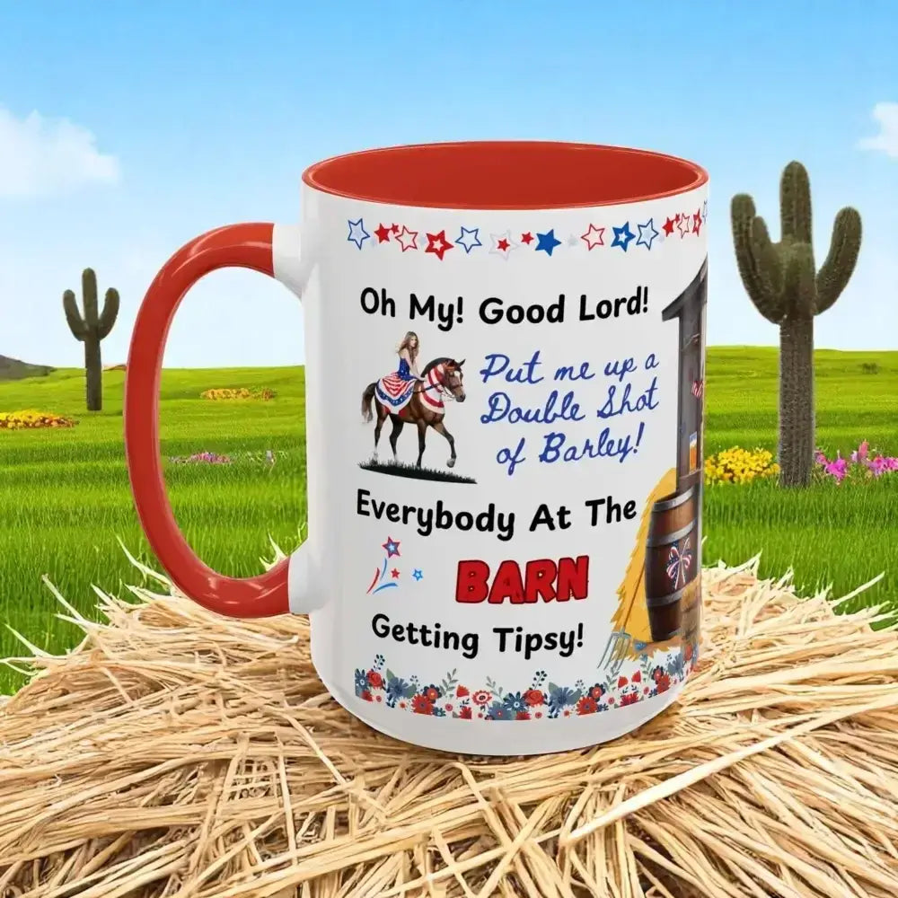 Patriotic Horse Country Coffee Mug, Independence Day Fun Gift Ideas - The Best New Thing
