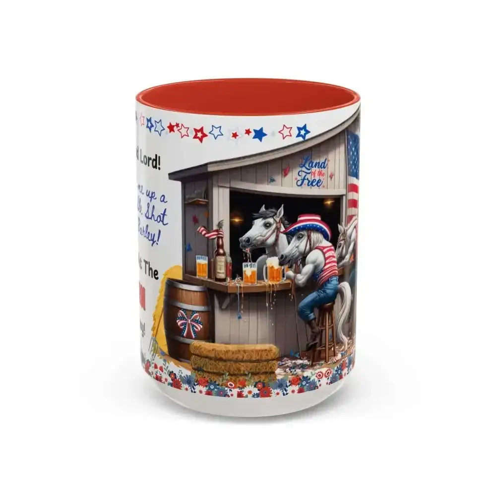 Patriotic Horse Country Coffee Mug, Independence Day Fun Gift Ideas - The Best New Thing