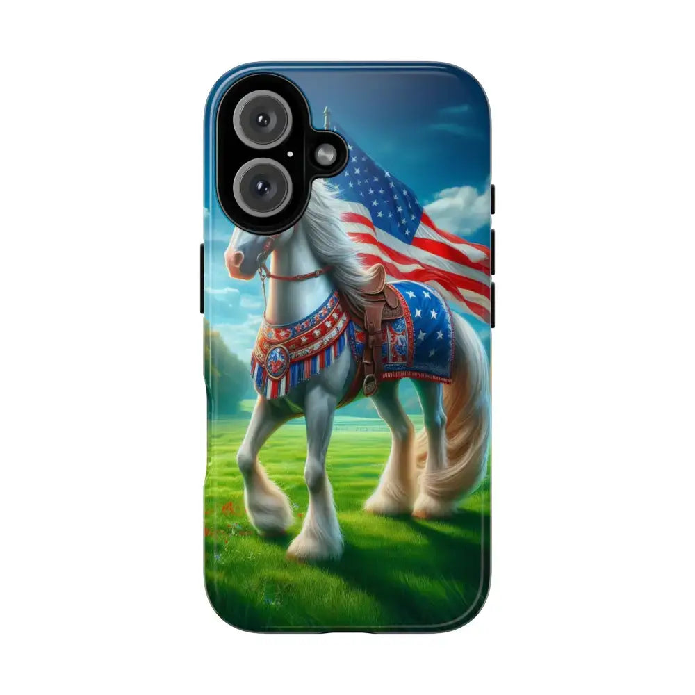 Patriotic iPhone Cell Phone Case Smart Phone Covers iPhone Tough Cases - iPhone 16 / Glossy - Phone Case