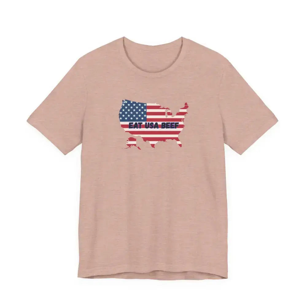 Patriotic USA Beef Pride T-Shirt Celebrate USA American Style Tee Gift for Meat Lovers Patriotic Apparel - T-Shirt