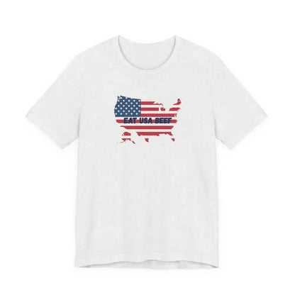 Patriotic USA Beef Pride T-Shirt Celebrate USA American Style Tee Gift for Meat Lovers Patriotic Apparel - T-Shirt