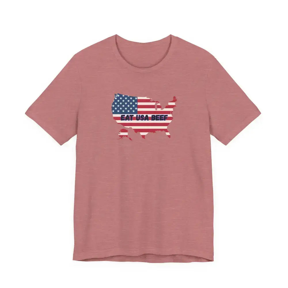 Patriotic USA Beef Pride T-Shirt Celebrate USA American Style Tee Gift for Meat Lovers Patriotic Apparel - T-Shirt