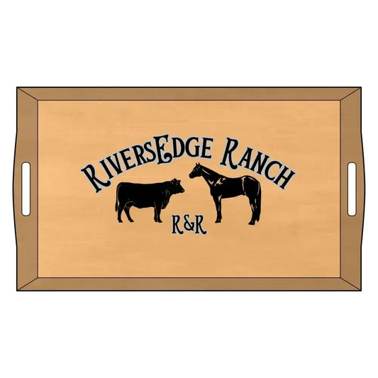 Personalize IT Bamboo Serving Tray, Rustic Housewarming Gift - The Best New Thing