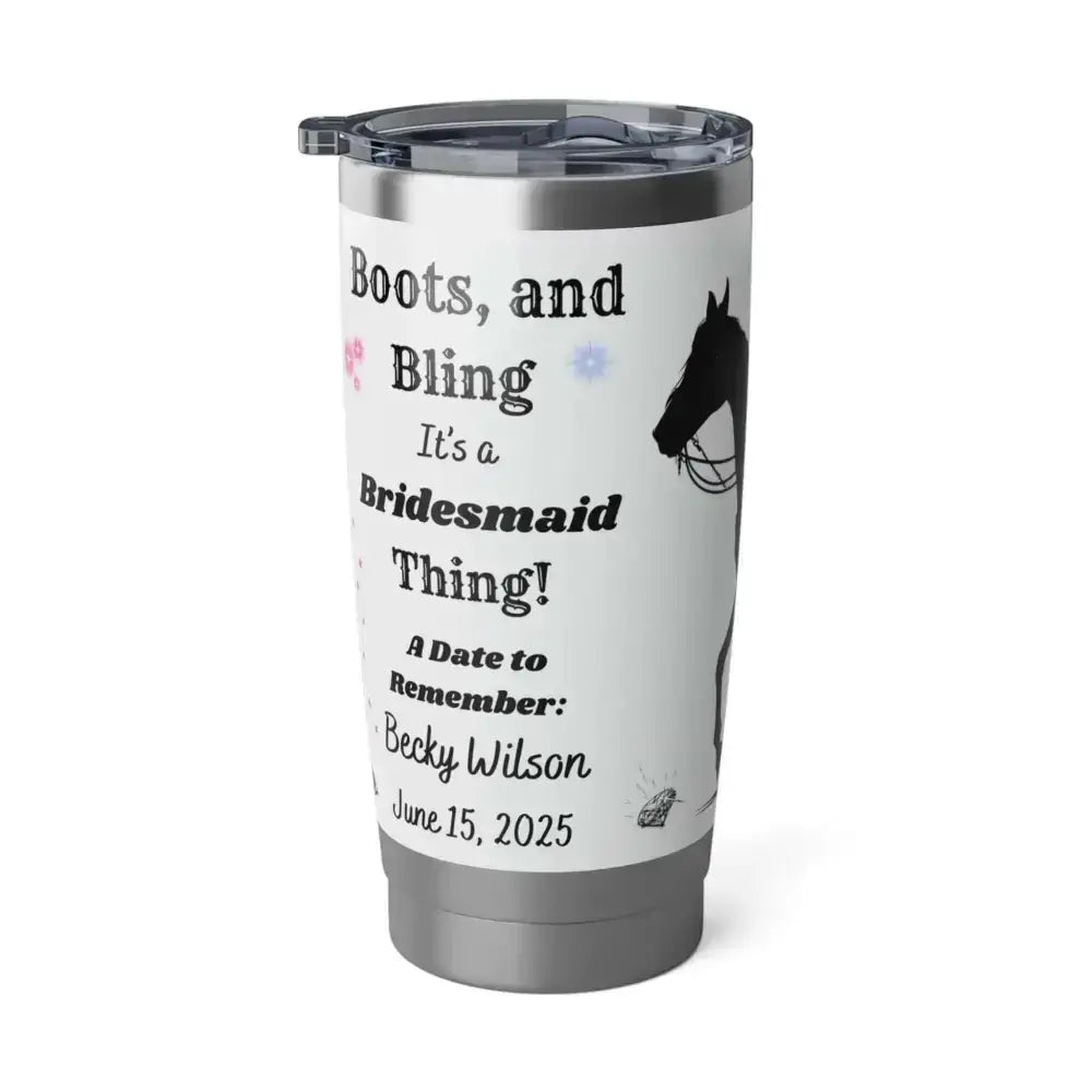 Western Bridesmaid Gift, Personalized Insulated Tumber, Bachelorette - The Best New Thing