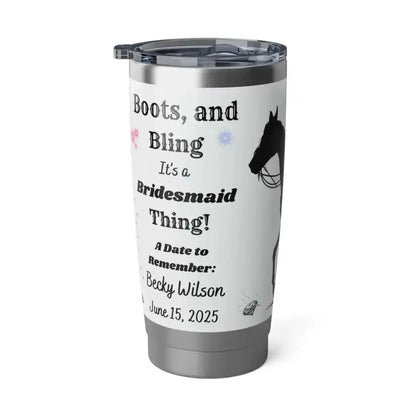 Western Bridesmaid Gift, Personalized Insulated Tumber, Bachelorette - The Best New Thing