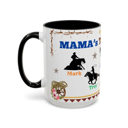 Personalized Mama Tail Gate Team Mug Horse Lovers Mug Roping Barrel Racer Western Jumper English 15oz - Mug